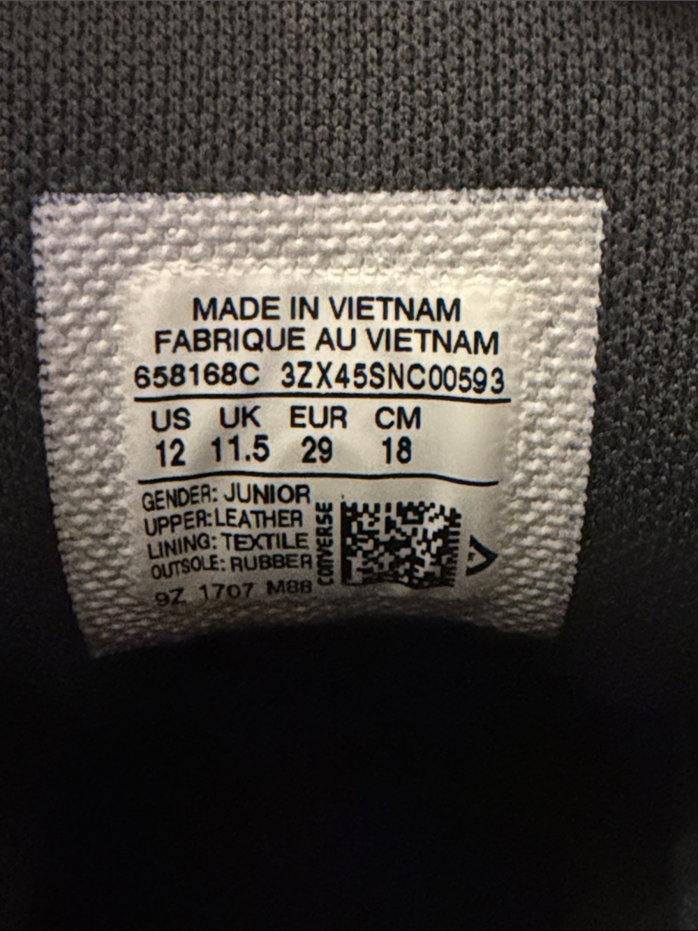 Converse Gray and White Mid-Top Sneakers - Picture 5 of 7
